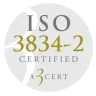 A3Cert — ISO 3834-2 certified.
